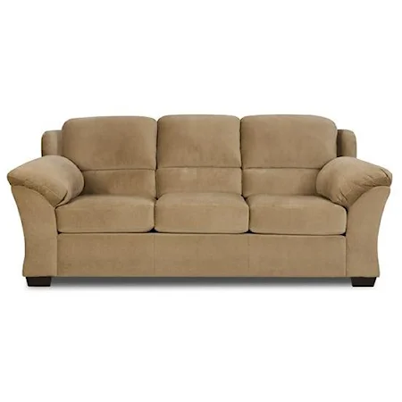 Casual Queen Sleeper Sofa with Flair Arms